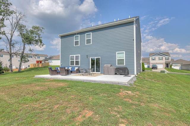 336 Ryan Rd, Chapel Hill, TN 37034 - back of property with an outdoor hangout area, a patio area, and a lawn