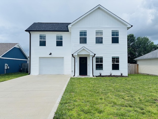 533 Oakmont Dr, Clarksville, TN 37042 - view of front of home with a garage, concrete driveway, and roof with shingles