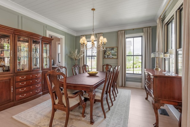 2026 Eliot Rd, Franklin, TN 37064 - dining room with a chandelier, crown molding, and light wood-style flooring