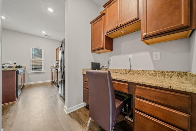 4113 Saddlecreek Way, Antioch, TN 37013 - office with wood finished floors, baseboards, and recessed lighting