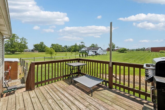 1809 Mosley Ferry Rd, Chapmansboro, TN 37035 - deck with a yard and a view of rural / pastoral area