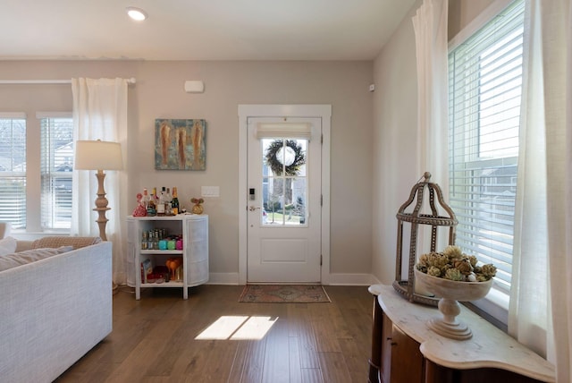 3309 Longstalk Rd, Antioch, TN 37013 - foyer entrance featuring plenty of natural light, wood finished floors, baseboards, and recessed lighting