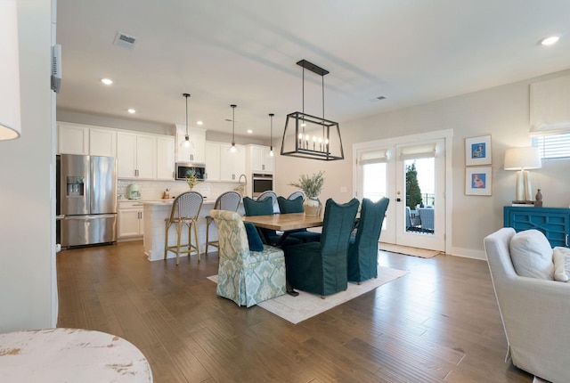 3309 Longstalk Rd, Antioch, TN 37013 - dining space featuring plenty of natural light, recessed lighting, and dark wood-style floors