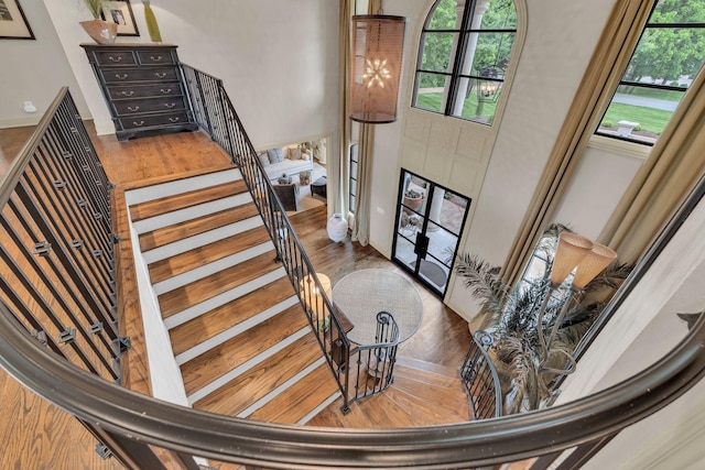 238 Pelham Dr, Brentwood, TN 37027 - stairway featuring healthy amount of natural light and wood finished floors