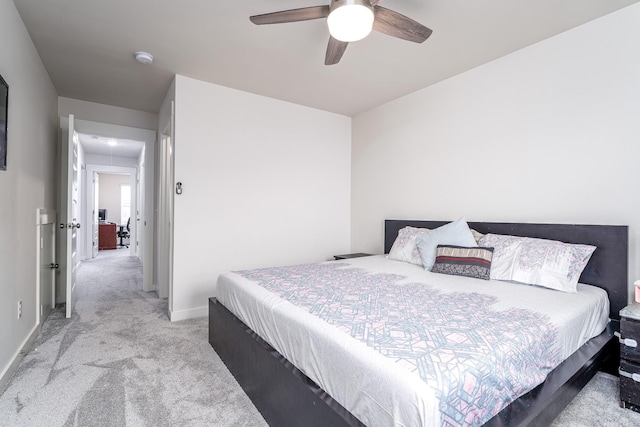 604 Birdie Dr, Spring Hill, TN 37174 - bedroom featuring light colored carpet, a ceiling fan, and baseboards