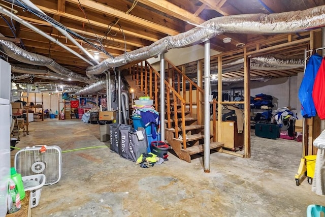 210 Lankford St, Bruceton, TN 38317 - unfinished below grade area with stairway