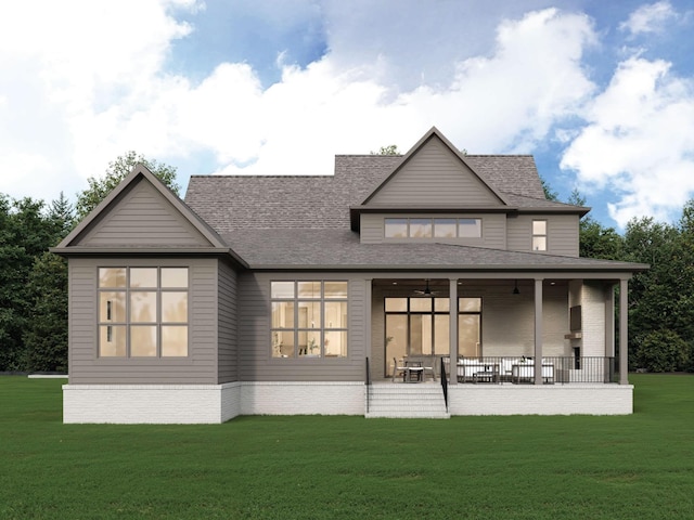 1316 Mcquiddy Rd, Nashville, TN 37221 - back of house featuring a yard, a patio area, and a shingled roof