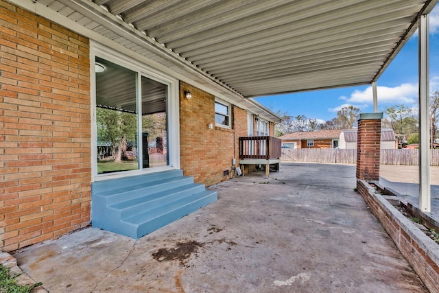101 Walnut St, Smyrna, TN 37167 - view of patio with entry steps and an attached carport