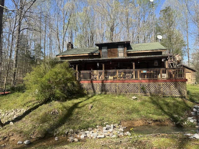 268 Sugar Maple Dr, Dover, TN 37058 - rear view of property featuring a chimney