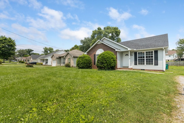 221 Pitts Ave, Old Hickory, TN 37138 - ranch-style house featuring roof with shingles, a front yard, and crawl space