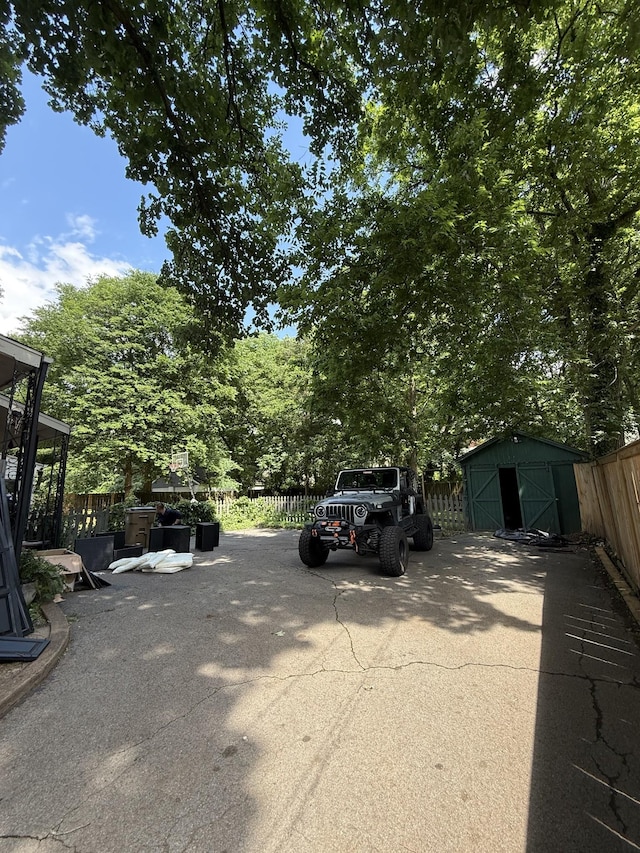 3508 General Bate Dr, Nashville, TN 37204 - view of car parking featuring a shed