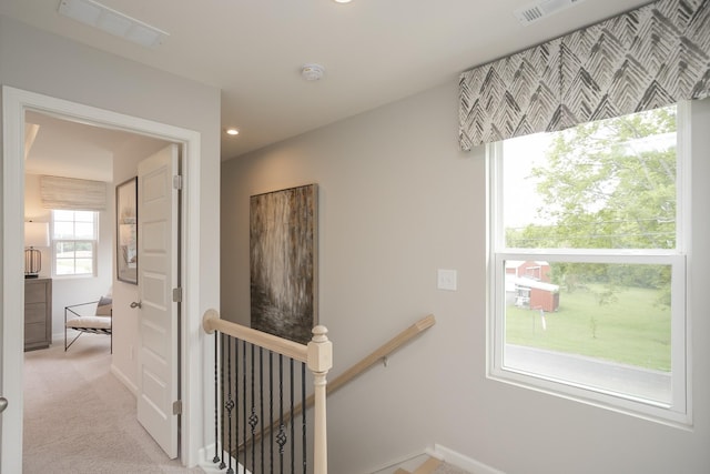 5047 Dayflower Dr, Hermitage, TN 37076 - staircase with recessed lighting, carpet floors, and baseboards