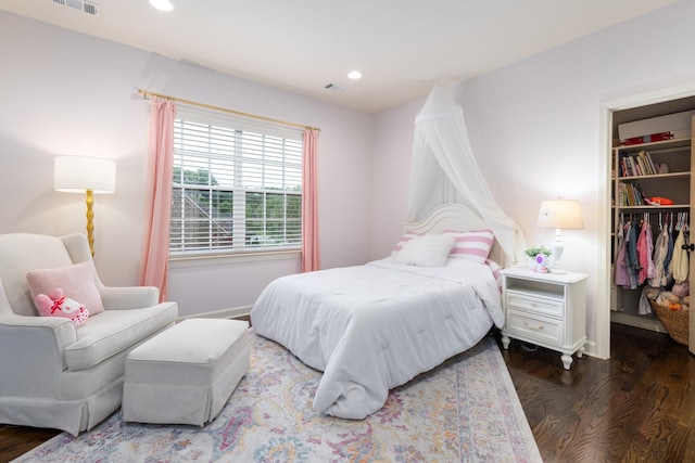 1825 Barnstaple Ln, Brentwood, TN 37027 - bedroom featuring a spacious closet, wood finished floors, recessed lighting, baseboards, and a closet