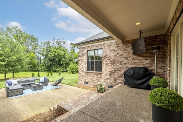 1825 Barnstaple Ln, Brentwood, TN 37027 - view of patio with outdoor lounge area and area for grilling