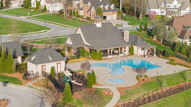 1825 Barnstaple Ln, Brentwood, TN 37027 - community pool with a residential view and a patio
