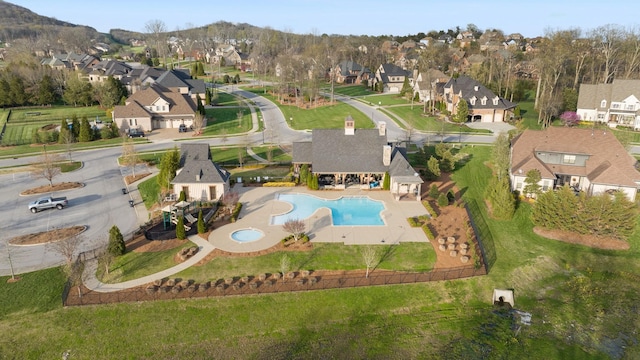 1825 Barnstaple Ln, Brentwood, TN 37027 - aerial view of property's location featuring nearby suburban area and a pool area