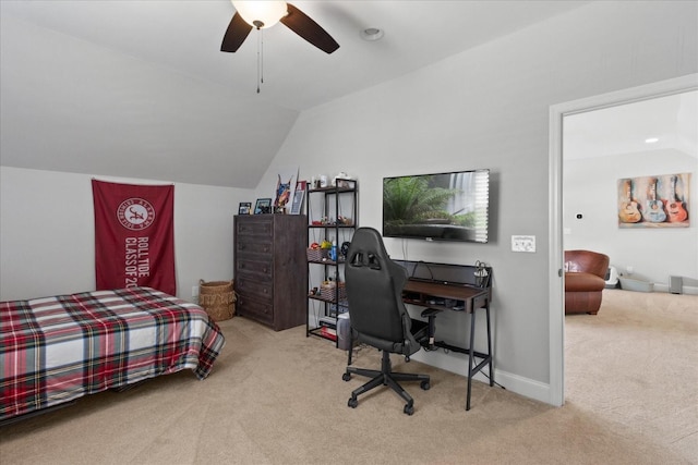 1076 Pretender Way, Columbia, TN 38401 - carpeted bedroom with lofted ceiling and ceiling fan