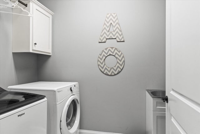 1076 Pretender Way, Columbia, TN 38401 - washroom featuring cabinet space and washing machine and clothes dryer