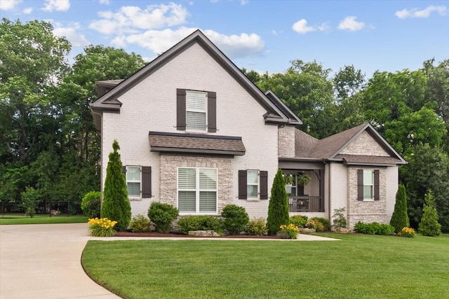 1076 Pretender Way, Columbia, TN 38401 - view of front of property featuring a front yard, brick siding, and concrete driveway