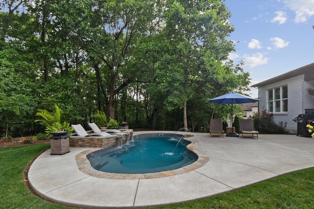 1076 Pretender Way, Columbia, TN 38401 - outdoor pool featuring a grill and a patio area