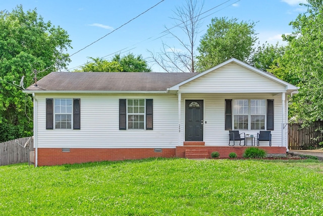 209 Golden Pond Ave, Oak Grove, KY 42262 - single story home featuring covered porch, crawl space, and roof with shingles