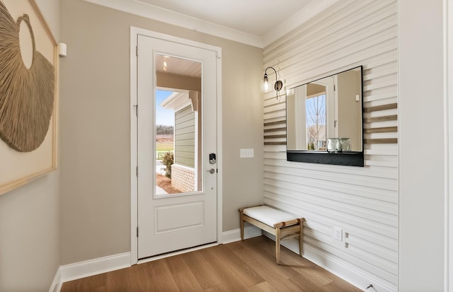 313 Sharp Way, Murfreesboro, TN 37128 - doorway to outside with wood finished floors and baseboards