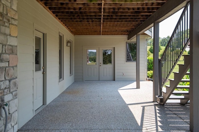 254 Davis Rd, Lebanon, TN 37087 - view of patio with stairway and french doors