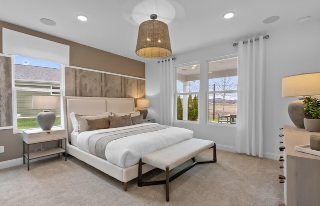 310 Sharp Way, Murfreesboro, TN 37128 - carpeted bedroom with multiple windows, baseboards, and recessed lighting