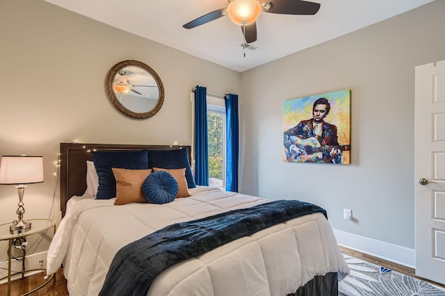3303 Gallatin Pike Unit 202, Nashville, TN 37216 - bedroom featuring wood finished floors, baseboards, and a ceiling fan