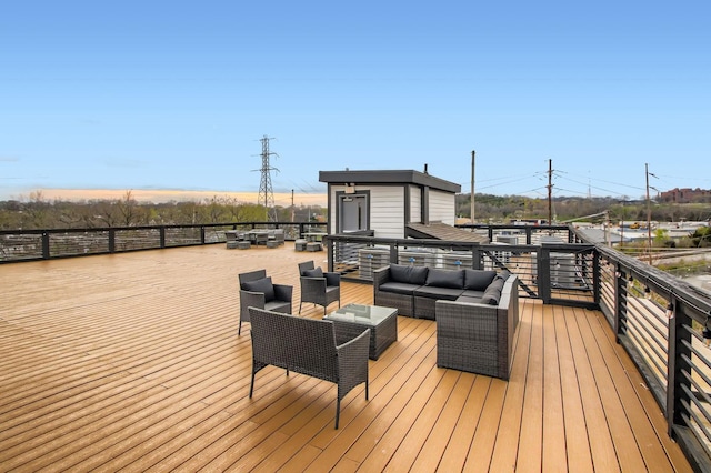 3303 Gallatin Pike Unit 202, Nashville, TN 37216 - wooden deck featuring an outdoor hangout area