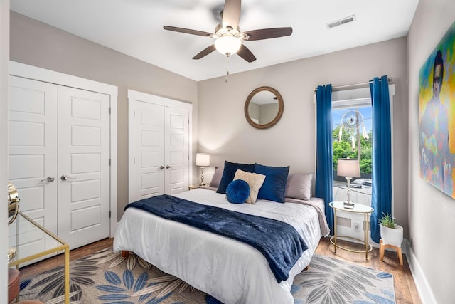 3303 Gallatin Pike Unit 202, Nashville, TN 37216 - bedroom featuring wood finished floors, a ceiling fan, and baseboards