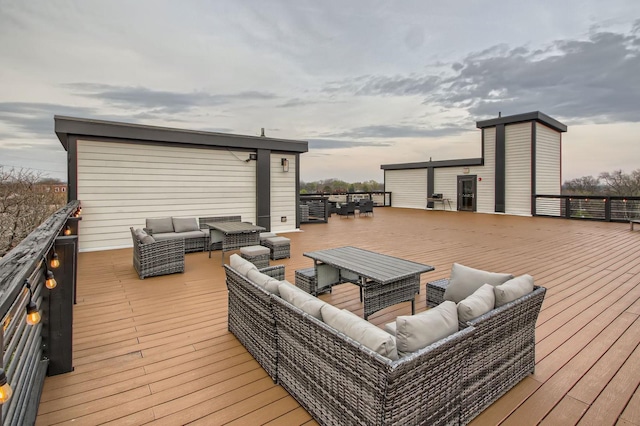 3303 Gallatin Pike Unit 202, Nashville, TN 37216 - wooden deck with outdoor lounge area
