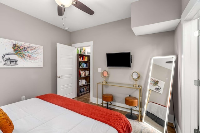 3303 Gallatin Pike Unit 202, Nashville, TN 37216 - bedroom with wood finished floors, baseboards, and ceiling fan