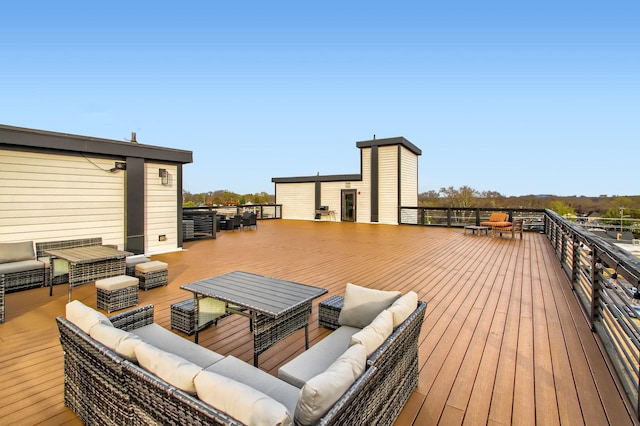 3303 Gallatin Pike Unit 202, Nashville, TN 37216 - wooden terrace with outdoor lounge area