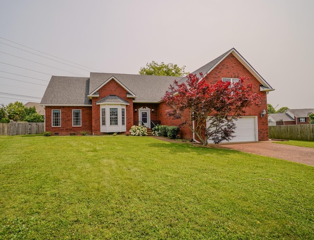 3302 Foxtrot Ct, Spring Hill, TN 37174 - traditional home with brick siding, asphalt driveway, roof with shingles, a garage, and crawl space