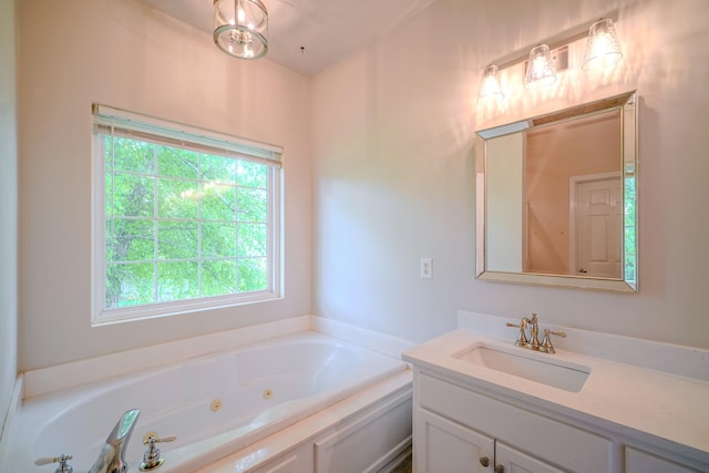 3302 Foxtrot Ct, Spring Hill, TN 37174 - full bathroom with vanity and a jetted tub