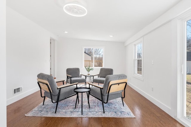 408 Adair Rd, Nashville, TN 37214 - sitting room featuring plenty of natural light, baseboards, wood finished floors, and recessed lighting