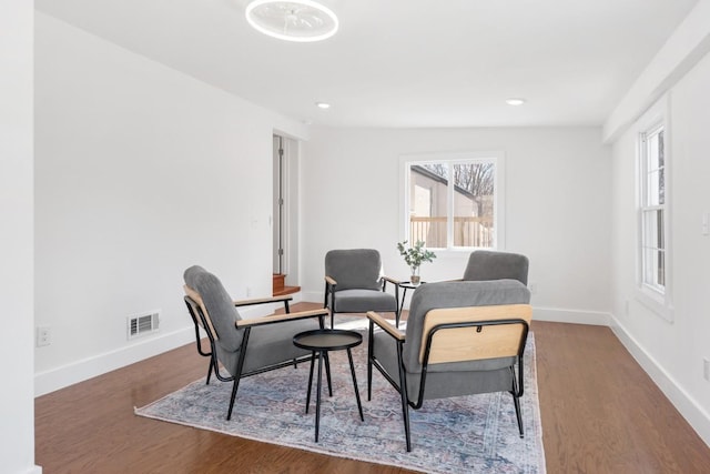 408 Adair Rd, Nashville, TN 37214 - living area featuring wood finished floors, baseboards, and recessed lighting