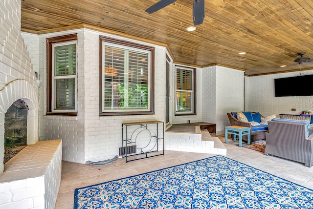 106 Ashton Park Blvd, Franklin, TN 37067 - view of patio featuring ceiling fan and an outdoor living space