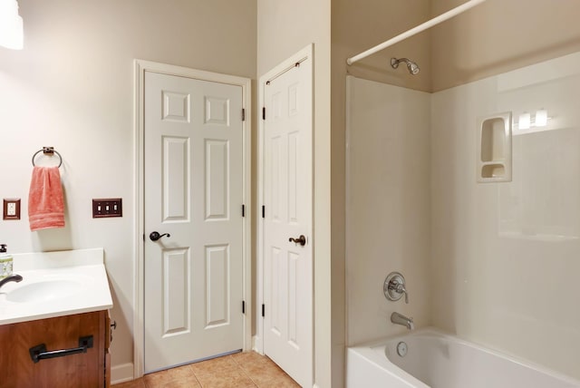 106 Ashton Park Blvd, Franklin, TN 37067 - full bathroom featuring shower / tub combination, vanity, and tile patterned flooring