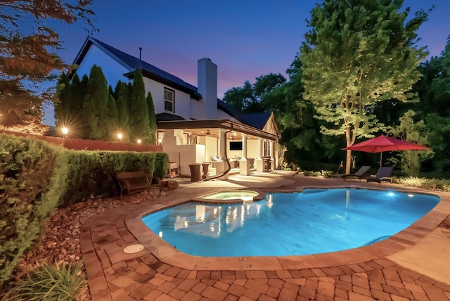 106 Ashton Park Blvd, Franklin, TN 37067 - view of swimming pool with a patio and a pool with connected hot tub