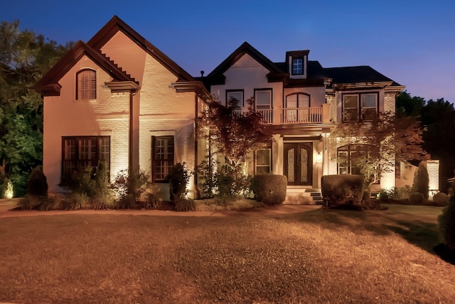 106 Ashton Park Blvd, Franklin, TN 37067 - french country home with a balcony and french doors