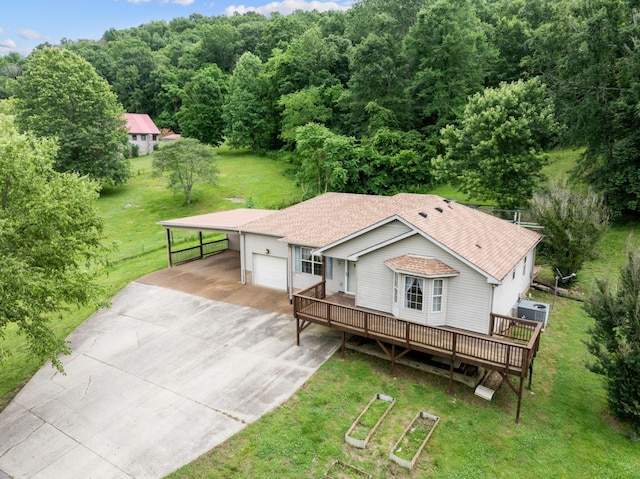 97 Whitefield Ln, Carthage, TN 37030 - view from above of property featuring a heavily wooded area