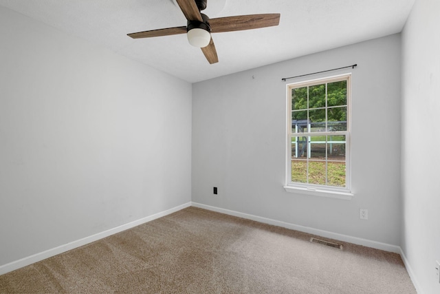 97 Whitefield Ln, Carthage, TN 37030 - spare room with ceiling fan, carpet, and baseboards