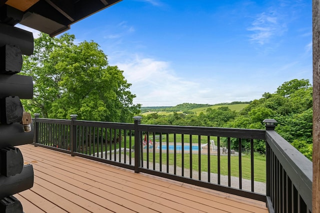 2223 Simmons Ridge Rd, Cornersville, TN 37047 - wooden deck featuring a lawn