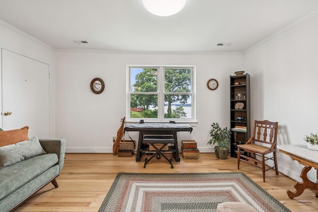 511 Jones St Unit C3, Old Hickory, TN 37138 - sitting room featuring ornamental molding, light wood-style floors, and baseboards