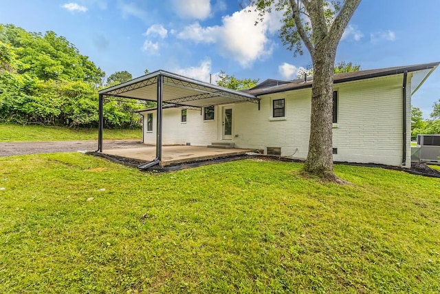 4044 Brick Church Pike, Nashville, TN 37207 - back of property featuring a patio area, a yard, and cooling unit