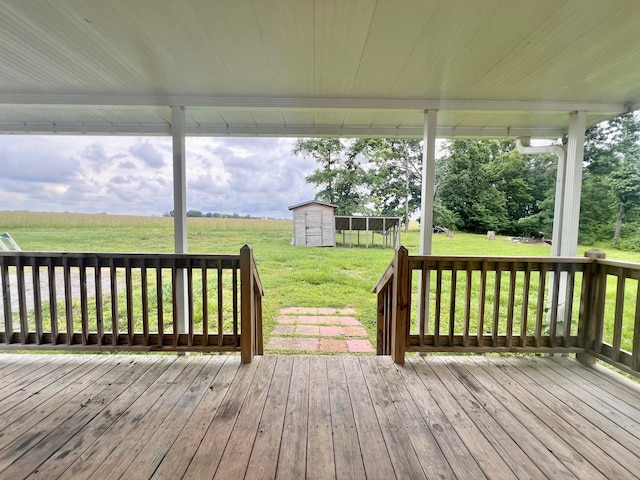 783 Galen Rd, Lafayette, TN 37083 - wooden deck with a lawn