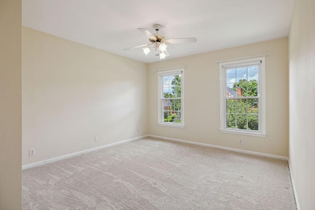 517 Ridgestone Dr, Franklin, TN 37064 - spare room with baseboards, carpet flooring, and a ceiling fan