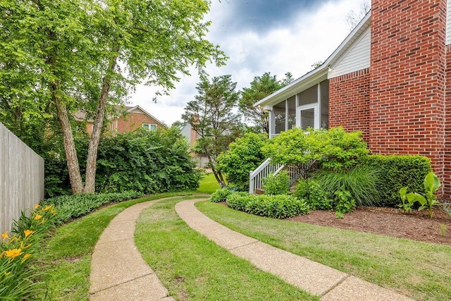517 Ridgestone Dr, Franklin, TN 37064 - view of yard featuring a sunroom